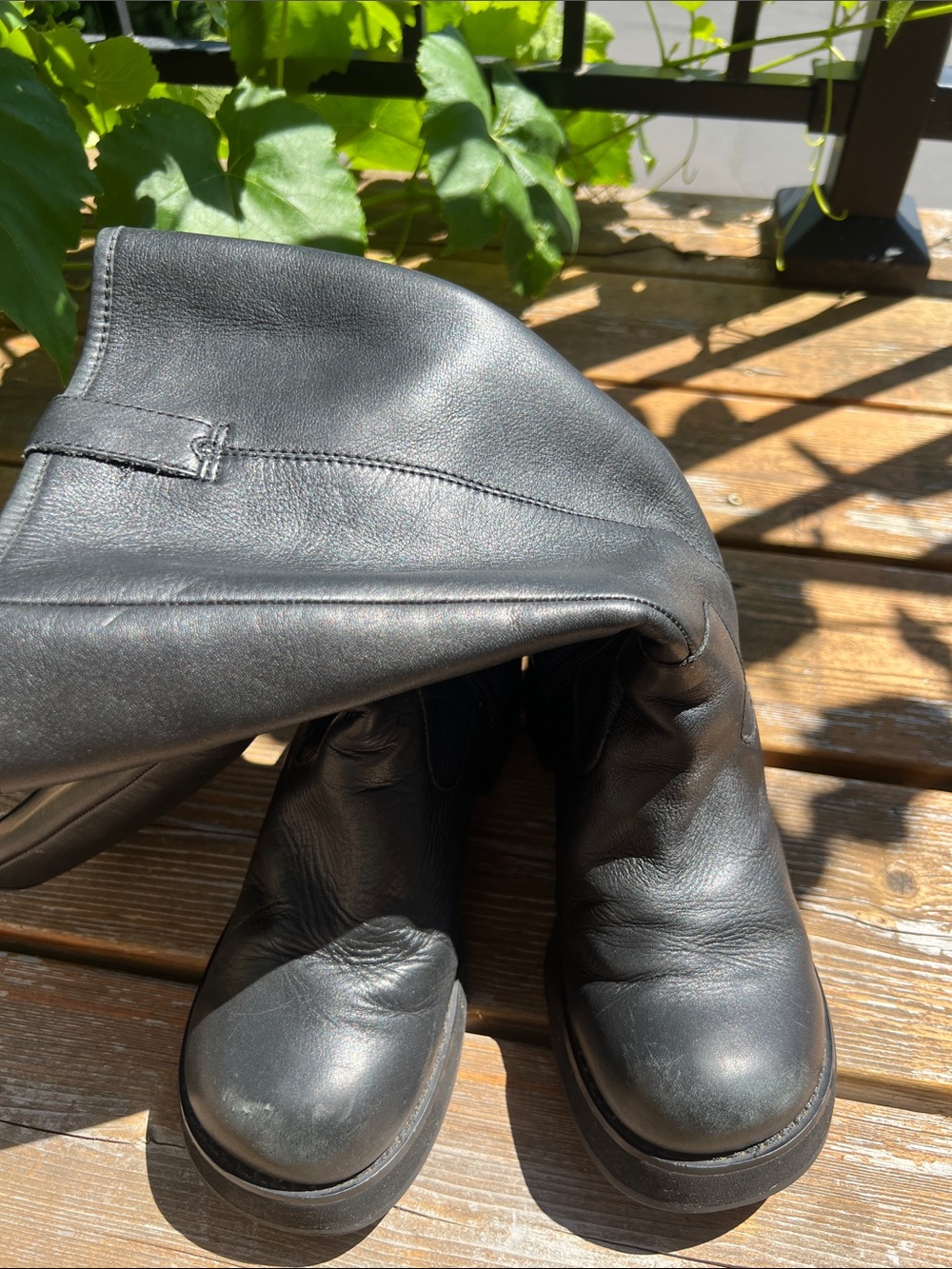 Candie's Black Mid-Calf Platform Heeled Boots - Picture 13 of 15